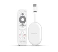 Thomson Go Cast 150 Dongle de Streaming, 4K UHD Google TV, Control por Voz, Google Cast, Dolby Atmos, Dolby Digital+, HDR10, Portátil, 2 GB RAM, 8 GB Memoria - Blanco