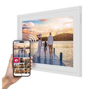 Thomson Marco de Fotos de 10 Pulgadas Blanco - 25,6 cm, 1280x800 HD IPS, Pantalla táctil, 32 GB, Rotación automática, Conexión multiusuario, WLAN, Montaje en Soporte o en Pared, iOS, Android