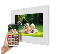 Thomson Marco de Fotos de 7 Pulgadas Blanco - 17,8 cm, 1024x600 HD IPS, Pantalla táctil, 32 GB, Rotación automática, Conexión multiusuario, WLAN, Montaje en Soporte o en Pared, iOS, Android