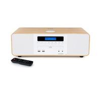 Thomson MIC201IDABBT Sistema de Audio para el hogar - Microcadena (Microcadena de música para Uso doméstico, Blanco, Madera, 60 W, Dab+,FM, Exploración automática, Digital)