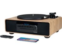 Thomson MIC300TT - Microcadena con Tocadiscos, estéreo, Bluetooth, Radio FM PLL, CD, MP3, USB, Ecualizador, Toma Auricular, AUX-IN, 60W, Mando a Distancia