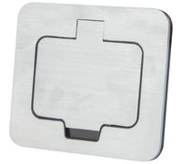 THOMSON Protec Initale IP55 16A 2P+T - Toma de suelo impermeable (metal cepillado)