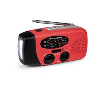 Radio Solar de Emergencia Thomson RT260R AM/FM Linterna LED Powerbank 2000 mAh y Función SOS