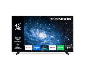 THOMSON TV 43 Pulgadas (108 cm) 4K UHD Smart Fire TV, Control por Voz Alexa, Triple Sintonizador (DVB-T/T2/C/S/S2), Dolby Vision, Dolby Atmos, HDR10, HDMI 2.1, WiFi, Bluetooth, 43UF4S35