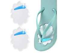 Thong Sandal Toe Cushions - Soft Gel Inserts, Shock Absorption | Breathable Comfort Reusable Transparent Pad for Flops Beach Footwear Daily Use Foot Ideal Women Men Outdoor Activities