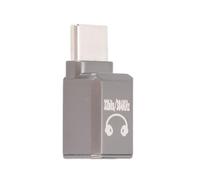 Thonlai Adaptador de Auriculares USB C a 3,5 Mm, 32 bits 384 KHZ HiFi DAC Tipo C a Conector para Auriculares Dongle con Estructura de Aleación de Zinc, para S24 S23 S22 S21 16 15 14 13 (Plata Negro)