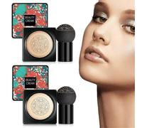 Thonlai Air Cushion BB Cream, Base Correctora con Cabeza de Hongo para un | 20 G de Peso Ligero, Cabezal de Esponja que Se Suaviza Al Contacto, 200 Poros Finos para una Cobertura Uniforme, Textura