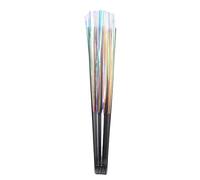 Thonlai Fan Plegable del Delirio de la Mano, PVC de 7,5 Pulgadas para la | Compacto y Liviano, Reactivo a la Luz Negra, para Festivales EDM, Kung Fu, Tai Chi