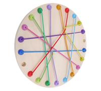 Thonlai Juego de Rompecabezas de Cuerda de Madera, Rompecabezas Interactivo de Varios Niveles para Desenredar Nudos para Niños y Adultos, con Tablero de Madera de Caucho y Cuerda de