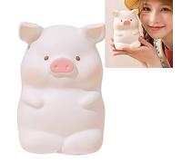 Thonlai Juguete de Cerdo para Apretar, Muñeca de Descompresión para Aliviar el Estrés de Plástico PU, Linda Decoración de Escritorio con Amasado Aleatorio para Niños y Adultos