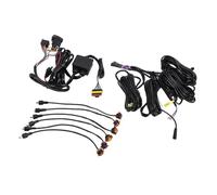 Thonlai Kit de Señales de Giro UTV, 4 Luces ámbar, 2 Luces de Peligro Rojas con Interruptor Basculante, Precableado para Reemplazo y Intermitente Universal ATV