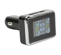 Thonlai Monitor de Presión de Neumáticos DC 12 V, Pantalla HD Monitoreo Preciso Señal Estable Larga Distancia de Recepción Salida USB TPMS con Conector de Encendedor de Cigarrillos para