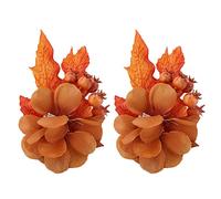 Thonlai Servilleteros de Flores Artificiales para Mesa, Paquete de 2,