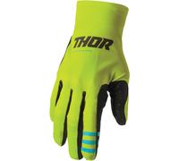 Thor Agile Plus Guantes de Motocross, Verde claro, Talla S