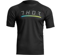 Thor Assist Caliber Maillot de bicicleta shortsleeve, negro, tamaño L para Hombres
