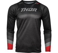 Thor Assist Camiseta de bicicleta de manga larga, negro/gris, Talla M
