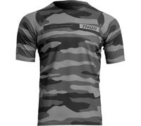 Thor Assist Camo Maillot de bicicleta shortsleeve, gris, tamaño M para Hombres