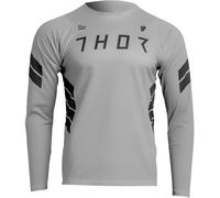 Thor Assist Sting Maillot de bicicleta de manga larga, gris/negro, Talla XS