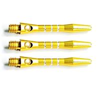 THOR-DARTS S_ALU_gold35_3stripes_3 Eje de Dardos, Adultos Unisex, Oro Corto, 1 Set