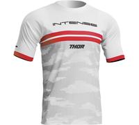 Thor Intense Assist Decoy Maillot de bicicleta, blanco-rojo, tamaño XS para Hombres