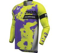 Thor Launchmode Bleach Maillot de motocross, verde/morado, Talla S
