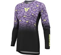 Thor Launchmode Spotted Camiseta femenina de motocross, negro/morado, Talla L