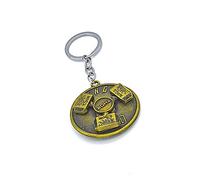 Thor Mjolnir - Llavero con martillo giratorio, cadena Mjolnir, regalo del Reino Unido, Gold, M, Cadena