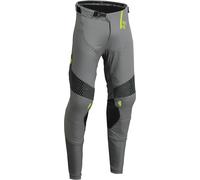 Thor Prime Tech Pantalones de motocross, gris-amarillo, tamaño 30 para Hombres