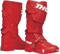 Thor Radial Botas de motocross, blanco-rojo, tamaño 45 para Hombres