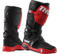 Thor Radial Botas de motocross, negro-rojo, tamaño 47 para Hombres