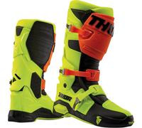Thor Radial Botas de motocross, rojo-amarillo, tamaño 47 para Hombres