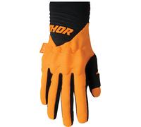 Thor Rebound D3O Guantes de Motocross, naranja/negro, Talla S