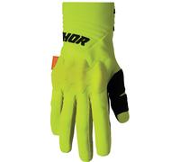 Thor Rebound D3O Guantes de Motocross, negro-verde, tamaño XS para Hombres