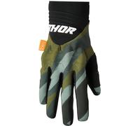 Thor Rebound D3O Guantes de Motocross, verde-multicolor, tamaño XL para Hombres