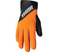 Thor Spectrum Cold Weather Guantes de motocross, naranja/negro, Talla S