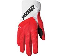Thor Spectrum Logo Guantes de Motocross Juvenil, blanco-rojo, tamaño S