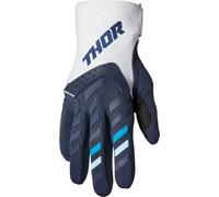 Thor Spectrum Touch Guantes de motocross para mujer, blanco-azul, tamaño M