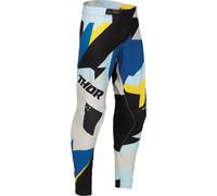 Thor Sportmode Brave Pantalones de motocross, negro/azul/amarillo, Talla 29