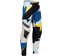 Thor Sportmode Brave, pantalones textiles 32 male Negro/Azul/Azul Claro/Amarillo