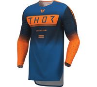 Thor Sportmode Geo Maillot de motocross, Azul/Naranja, Talla 2XL