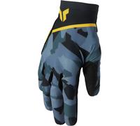 Thor Sportmode Shadow Guantes de motocross para mujer, negro-gris-amarillo, tamaño L