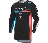 Thor Sportmode Synth Maillot de motocross juvenil, negro, tamaño XL