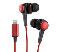 Thore Auriculares in-Ear para iPhone (Certificado MFi) V120 con Conector Lightning (Resistente al Sudor y al Agua) con micrófono y Control de Volumen para Cualquier iPhone, Color Rojo