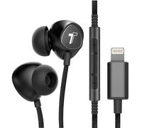 Thore Auriculares para iPhone (certificado Apple MFi) V110 en la oreja trenzados con cable Lightning (resistentes al sudor/agua) auriculares con micrófono/control remoto de volumen para iPhone