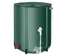 Thorkok Sistema de recogida de agua de lluvia plegable de 250 litros, barril de lluvia plegable, tanque de almacenamiento de agua portátil de PVC con filtro de grifo y kit de desbordamiento