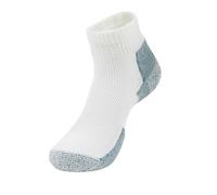 Thorlos Maximum Cushion Ankle Running Socks JMX-Calcetines para Correr con Acolchado máximo, Blanco/Gris (1 par), M Unisex Adulto