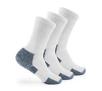 Thorlos Xj MAX Cushion Crew Running Socks Calcetines para Correr, Blanco/Azul Marino (3 Pares), L (Pack de 3) para Hombre