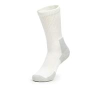 Thorlos Xj MAX Cushion Crew-Calcetines para Correr, Blanco/Platino (1 par), L Unisex Adulto