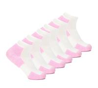 Thorlos Dwmxw MAX Cushion Distance Walking Ankle Socks Calcetines para Caminar, Rosa (6 Pares), M (Pack de 6) para Mujer