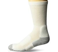 Thorlos Lite Walking - Calcetines finos acolchados para hombre, Blanco/Azul Marino, M